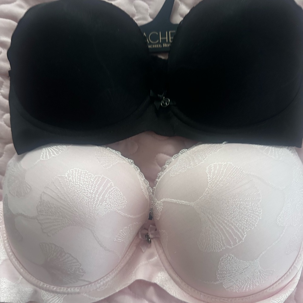 Rachel Roy Elegant Black and Pink Bra.  Size 36c.  NWT